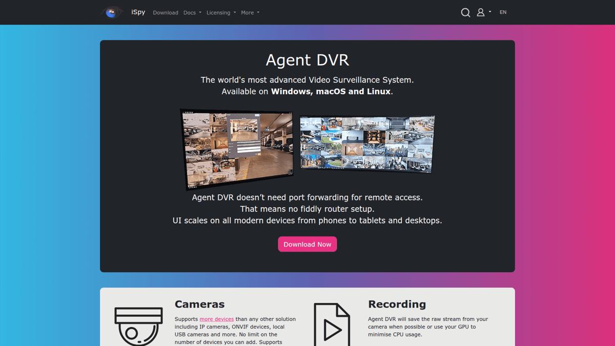 iSpy Agent DVR open source surveillance