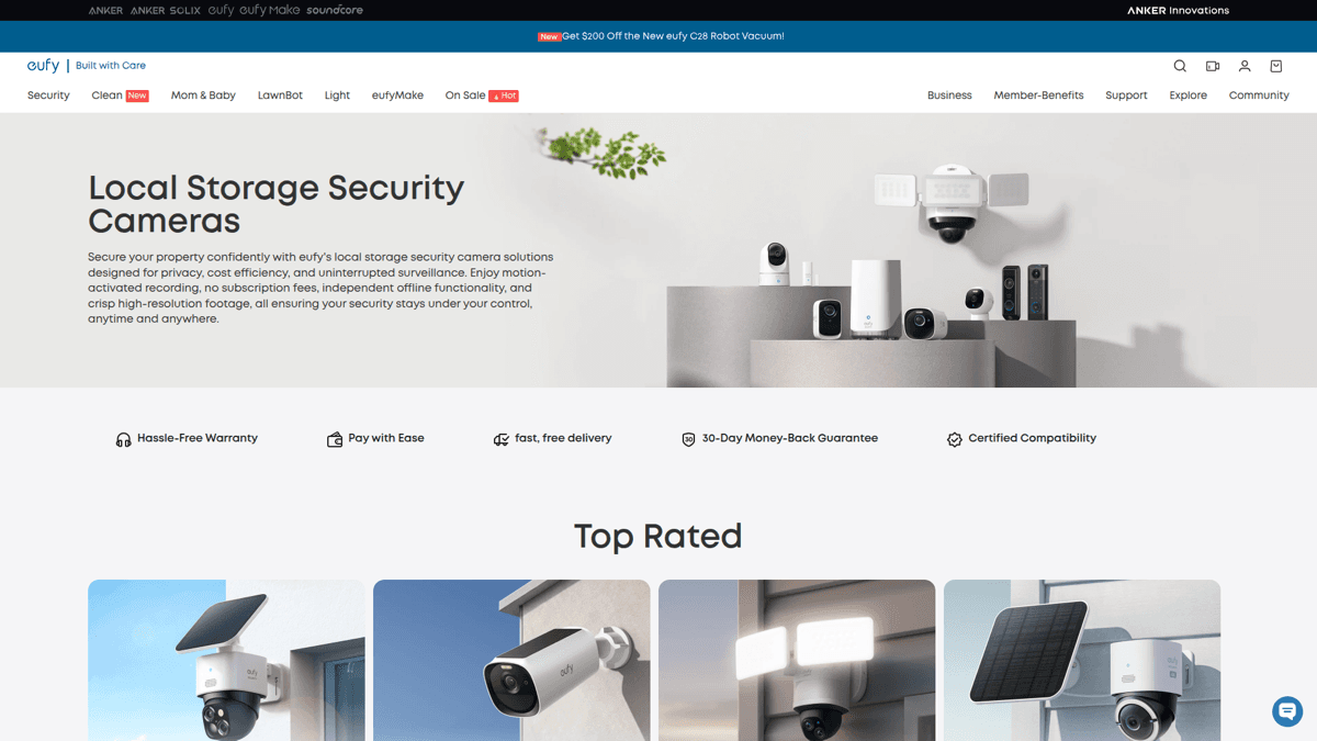 Eufy local storage security cameras